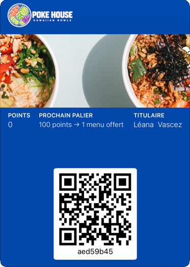 Carte digitale — restaurant Poke House