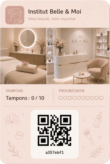 Carte digitale — institut de beauté